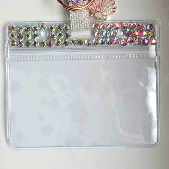 HANDMADE BY ME BLING ID BADGE WITH HOLDER❣️🎀 - Picture 3 of 6